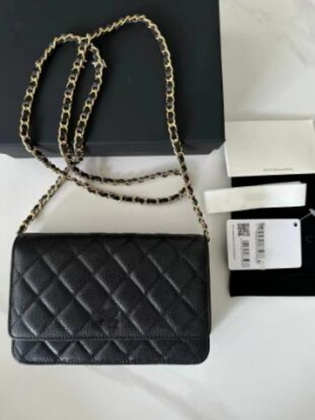 

2024 Designer mirror quality classic chain small square bag imported ball patterned cowhide with zipper compartment inside full set of packaging, Grey