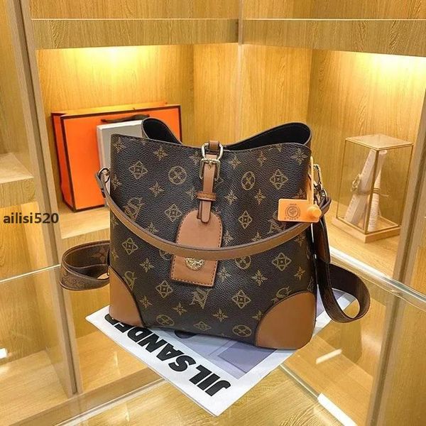 

5A NEONOE MM Designer bags shoulder Crossbody bag Brown flower Luxurys handbags women purses designer woman handbag bucket bags totes drawst, Black flowers