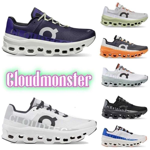 

High Quality Designer men On Cloudmonster Shoes women On monster lightweight Designer Sneakers workout and cross Undyed White ash green Mens Runner Ou, 02-undyed white