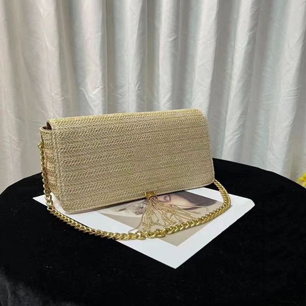 

Luxury couturier crossbody Bag Leather Crossbody Bag Solid Color women's Handbag Baguette Handbag Women's Adjustable Strap Handbag Luxury Raffia Straw purse