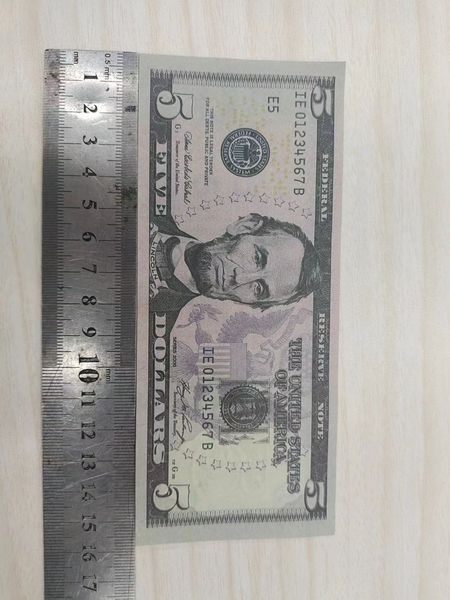 

US Money Actual Prop Atmosphere Bar Counterfeit Copy Toy Size Gun 1:2 Stage Birth Jqlef