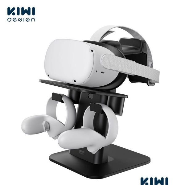 

Glasses 3D Kiwi Design Upgraded Vr Stand Headset Display and Controller Holder Mount Station for Ocus Quest 2htc Vive 221025 Drop De Dhda9