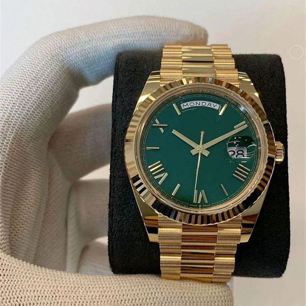 

Men Watch 40mm 18k Yellow Gold 3235 Movement Automatic Mens 228235 228238 228239 Bracelet Mens Watches, White