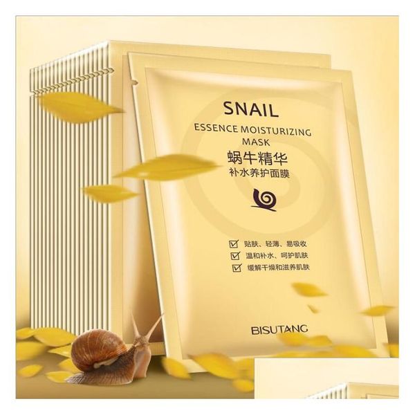 

Other Makeup Snail Facial Mask Skincare Sheet Moisturizing Face Oil Control Shrink Pores Dope Paste Skin Care Drop Delivery Health Bea Dhdoh