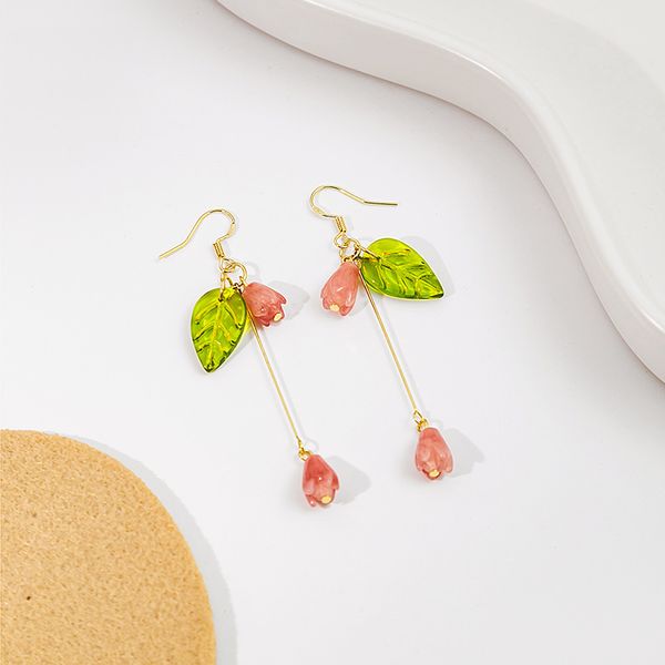 

2024 Luxury Designer high studs quality leaf earrings Imitation Jade Plated Earrings womens party wedding couple gift jewelry 925 silver Wholesale Earrings