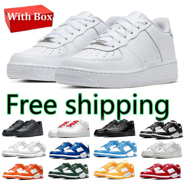 

With box af1 Running Shoes 1 Sneakers triple white black panda Grey Fog UNC trainers outdoor sports tainers 36-45
