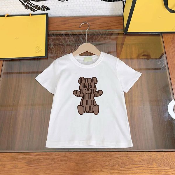 

designer infant T-shirts Designer Girls Boys Shirts bear pattern Tees Spring Short Sleeve Kids Summer Children Luxury Clothes Outwear CHD2401232-6, White