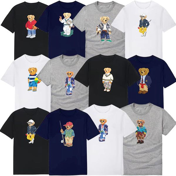 

Mens t shirt designer t-shirt fashion bear pattern print summer top quality tee color womens tshirt breathable shirt short sleeved clothes S-2XL