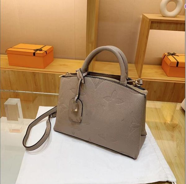 

NEW 2023 Fashion Classic bag handbag Women Leather Handbags Womens crossbody VINTAGE Clutch Tote Shoulder embossing Messenger bags, As picture