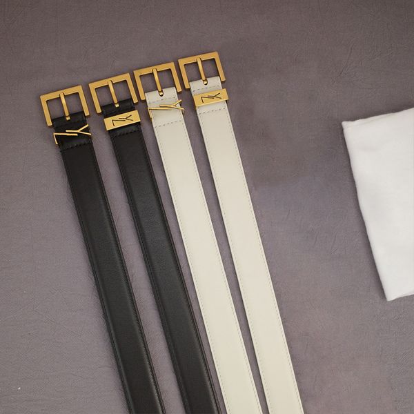 

Womans Designer Belt Real Leather Belts Letters Design Fashion Gold Needle Buckle Men Woman Classic 2 Colors Cowskin, G3