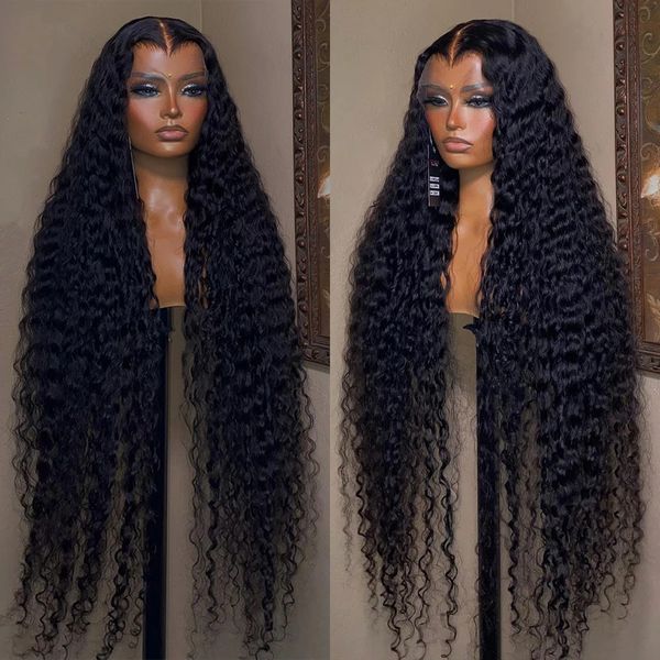 

30 40 Inch Loose Deep Wave Frontal Wig 13x6 Hd Lace Curly Human Hair Wig 13x4 Water Wave 360 Full Lace Front Wig 5x5 Closure Wig, Black