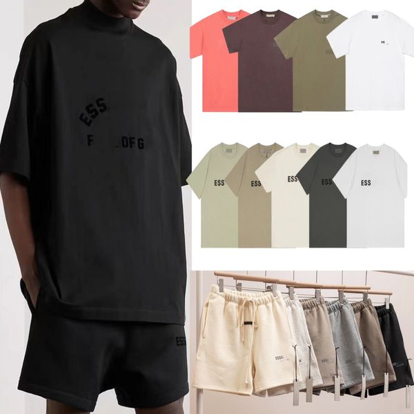 

Essentialshoody Designer Mens T-Shirts essen essentialshoodie Tees Print loose Short Sleeve Letter Casual Cotton Shirt Essentialsweatshirts Shorts Pants, 37_color