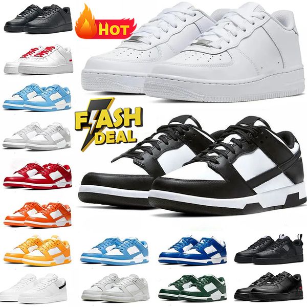 

running shoes classic af1 triple white black flax 1 low panda unc triple pink green yellow olive lows mens womens trainers sports sneakers platform GAI