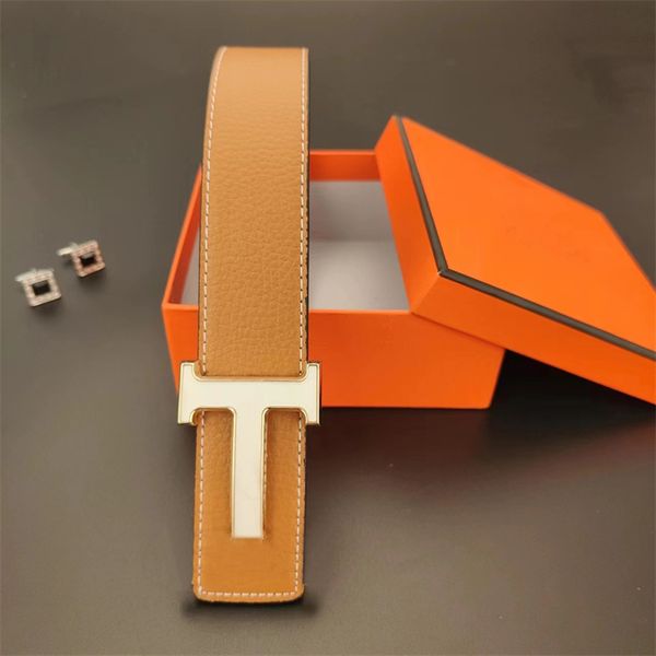 

Designer Belt For Women Brand Mens Belt Leather Ceinture Fashion Waist Band Smooth Buckle High Quality Luxury Belts With Gift Box