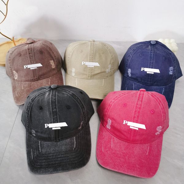 

Ripped Hole Designer Caps With Letter Denim Luxury Ball Cap For Men Women Sport Summer Hat Casquette Adjustable, P1