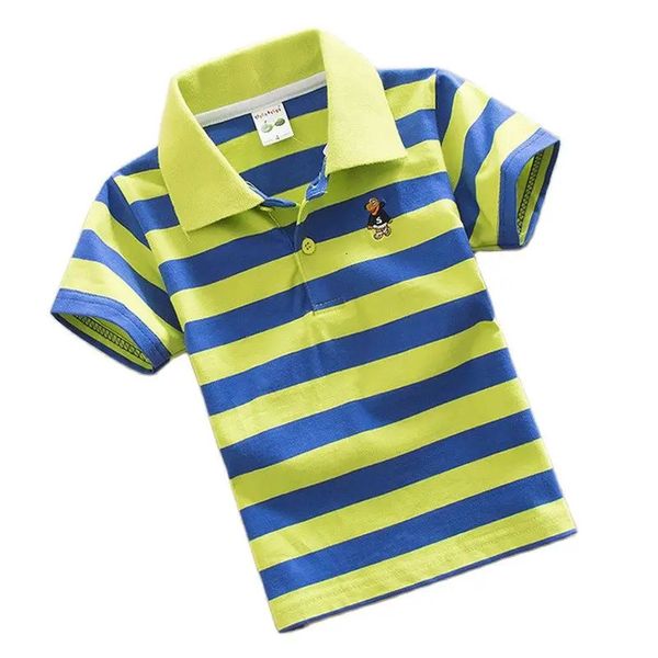 

Teenagers T-shirt Summer Boys Girls Short Sleeve Tops Sport Polo Shirt Kids School Costume Children 3-15 Years 240118RT, As picture