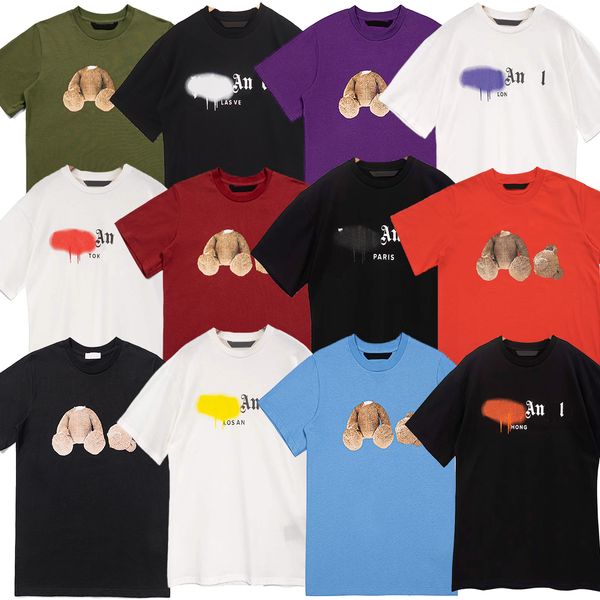 

T shirt Designer tshirt shirts for Men Boy Girl sweat Tee Shirts Printing Bear Oversize Breathable Casual T-shirts Cotton Size S-4XL, Purple