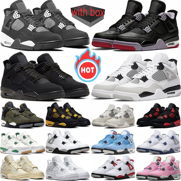 

jumpman 4 4s basketball shoes men Olive Brown Military Black Cat Pure Money Bred University Blue Red Thunder Sail White Oreo Infrared women mens sneakers 36-47