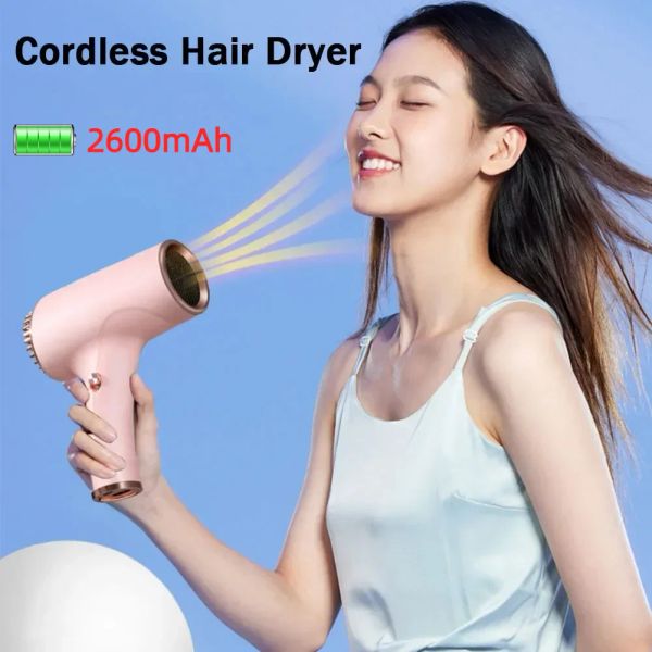 

2024 Cordless Dryer, Portable Dryer with Rechargeable Battery, Fast Drying Salon-Level Hair Blower for Home and Travel, Black
