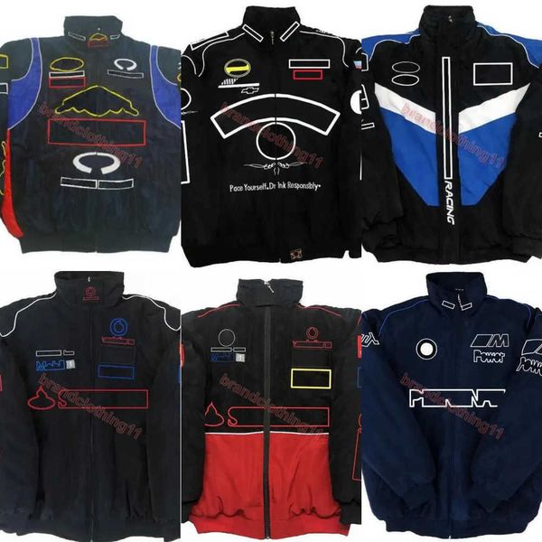 

Motorcycle Clothes F1 Formula One Racing Jacket Autumn and Winter Full Embroidered Cotton Clothing Spot Sales, Champagne