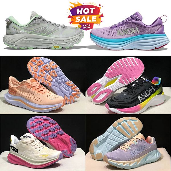 

hoka running shoes men women hokas clifton 9 bondi 8 sneakers Triple Black White Pink Passion Carbon mens womens outdoor sports trainers, 30