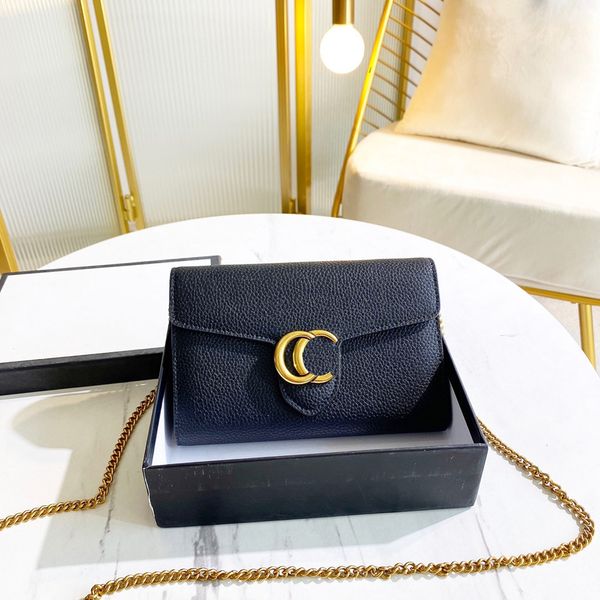 

Luxury Designer Bags Women Handbag Shoulder Flap Crossbody Chain Bag Wallets Totes Double Letters Tiger Head Beads Chains Hasp Square Purses, #1 20cm