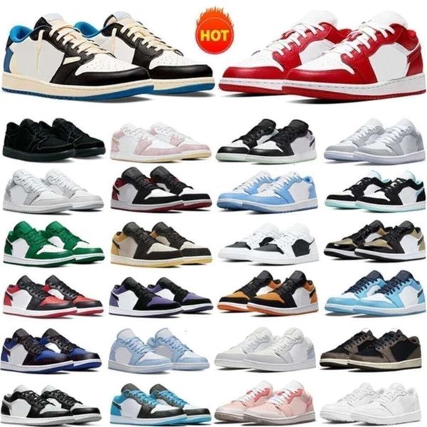 

Jumpman 1 Low Basketball Shoes 1s Unc Men Pine Green Pairs University Blue Smoke Grey Starfish Red Obsidian Yellow Banned Bred Chicago Toe Court Purple 3647, 49
