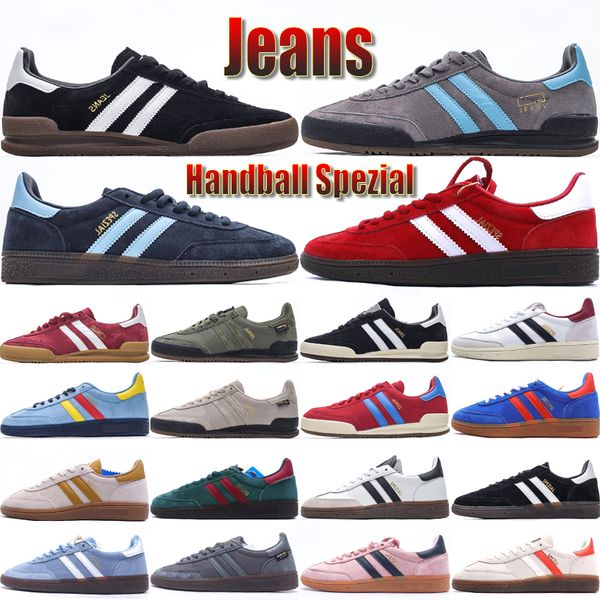 

SpezialJean Originals Handball Casual Shoes For Men Women Designer Core Black Navy Gum Chalk White Light Blue Platform Sneakers Size 36-45, Burgundy