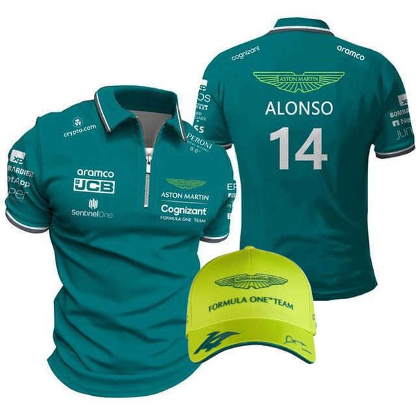 

Mens T Shirts for men F1 Aston Martin POLO Spanish Racer Fernando T Shirts For Men High quality Clothing Can Be Shipped Give Away Hat, Green