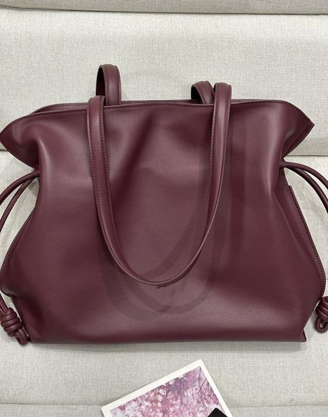 

9a quality handbag flamenco clutch designer crossbody bag soft cowhide knot bags women underarm Imported calfskin tote messenger bag, Coffee