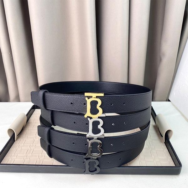 

Luxury Mens Designer Belt Genuine Leather Belts Width 3.5cm Classic Smooth Buckle Womens Letters Litchi Grain Waistbands Gold Sliver Cintura, C3