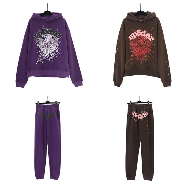 

sp5der hoodie tracksuit spider hoodie 555 pants Sweatshirts Purple Pullover Men Women Young Thug quality cotton clothes fashion streetwear, 28
