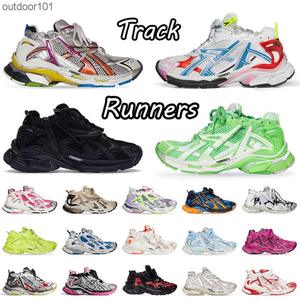 

2024 Trck Runners Snekers Belenciaga 7.0 Designer Csul Shoes Pltform Brnd Grffiti White Blck Deconstruction Trnsmit Women Men Trcks Triners Runner, C49 red yellow 35-46