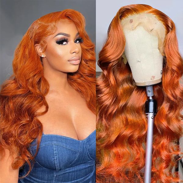 

40 Inch Highlight Wig Human Hair Hd Lace Frontal Wig Glueless Preplucked Blonde Wig Colored Bone Straight Lace Front Wigs Synthetic, Mix color