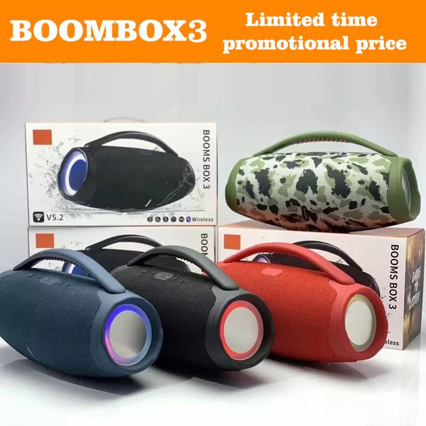 BOX3 God of War 3rd Gen Bluetooth Speaker, Wireless Portable Outdoor Speaker with USB TF Card Slot, RGB Desktop Audio Player Equipped with Carry Handle