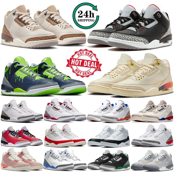 

Basketball shoes 3 3s for men women Sunset White Cement Black Fire Red Pine Green UNC Cool Grey Trainers Sports Sneakers Shoes, 19