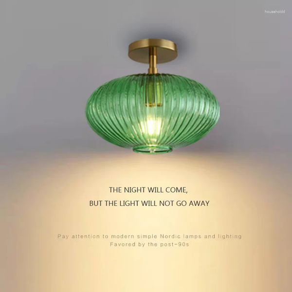

Lights Ceiling Nordic LED Glass Minimalist Bathroom Balcony Bedroom Entrance Light Fixture Indoor Lighting Lamp ing