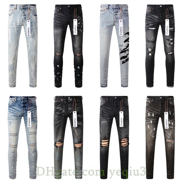 

Purple Jeans Denim Trousers Mens jeans Designer Jean Men Black Pants Quality Hole Design Retro Streetwear Casual Sweatpants designer jeans Tearing jeans brand jean, 7050