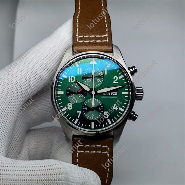 

Wristwatches Designer watches high quality mens watch (Ic) design 7750 movement Anti dizziness blue coating Right angle turning polishing luxury, Green dial