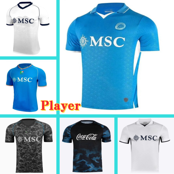 

24 25 NAPOLI soccer jerseys Player version Maglia Naples ZIELINSKI ANGUISSA OLIVERA KVARATSKHELIA Home football jersey OSIMHEN LOZANO, Blue