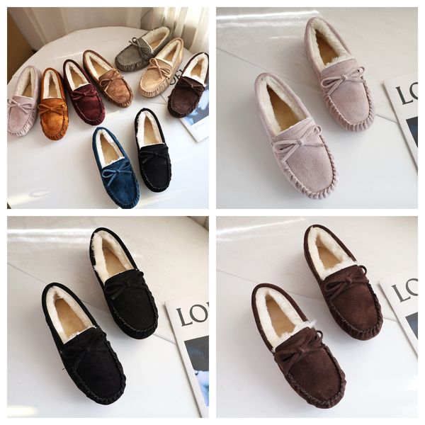 

Women's Fuzzy House Flat Boots Cozy Warm Winter Cute Durable casual Slips Loafers Indoor Outdoor pregnant mama autumn winter light pink beige