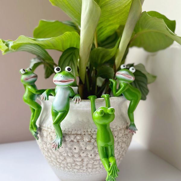 

Courtyard bonsai decorative ornaments personalized cartoon frog hanging creative animal resin ornaments