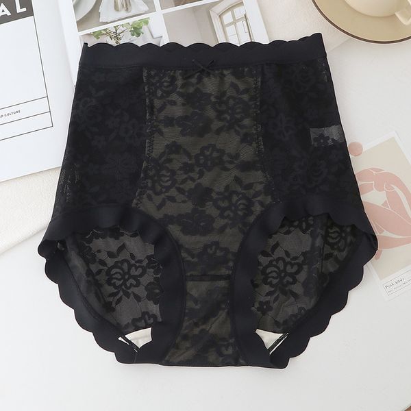 

Cotton underwear for women, high waisted and cinched shorts, made of cotton, comfortable, antibacterial, seamless, breathable, plus size flat corner pants, Apricot color