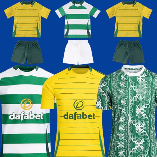 

children Clothing athletic outdoor apparel 2025 Celtic home away Soccer Jerseys celticfc jerseys 24 25 kids MCGREGOR football shirt kits Pre Match jersey, White