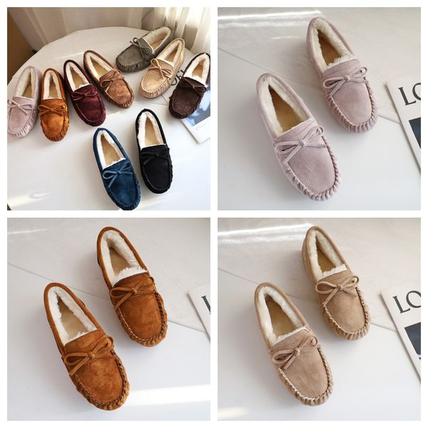 

Women's Fuzzy House Flat Boots Low Cozy Warm Winter Cute Durable casual Slips Loafers Indoor Outdoor pregnant mama autumn light pink