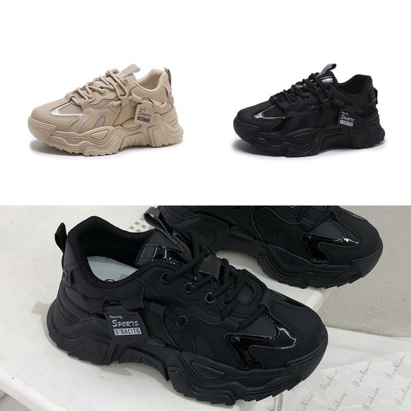 

Fashion Shoes lace-up Women's Black Wear resistant casual Wear Height increasing thick soled shoes shoes Outdoor breathable 35-40, Red