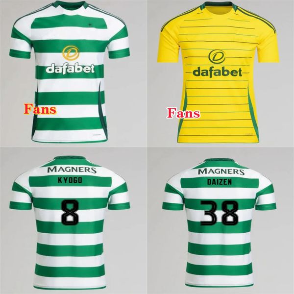 

S  L XL XXL Celts 24 25 KYOGO Football Shirt Fc 2024 Home Away Third Soccer Jerseys CeLtIC DAIZEN REO McGREGOR, Blue