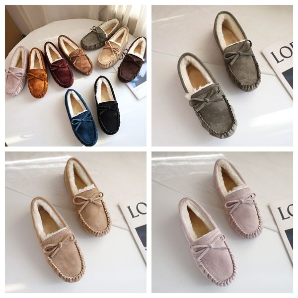 

Women's Fuzzy House Flat Boots Low Cozy Warm Winter Cute Durable casual Slips Loafers Indoor Outdoor pregnant mama autumn coffee khaki, Blue