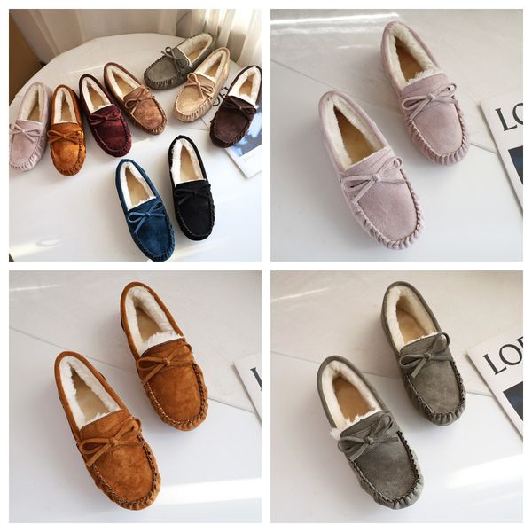 

Women's Fuzzy House Flat Boots Cozy Warm Winter Cute Durable casual Slips Loafers Indoor Outdoor pregnant mama autumn winter light pink beige khaki