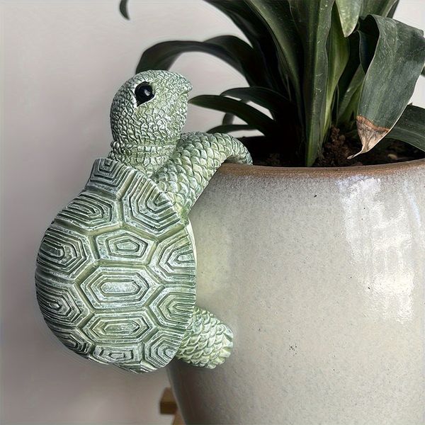 

Simulation of marine animals turtle resin sculpture ornaments garden patio flower pot decorations hanging